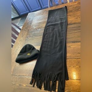 Black Scarf and Beanie Set